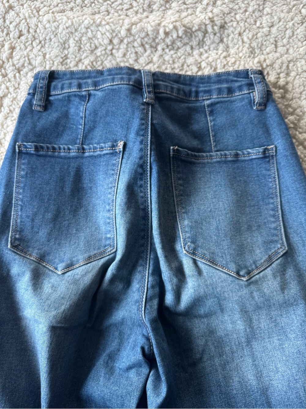 Fashion Nova Classic High-Rise Flare Jeans in Blue - Picture 6 of 6